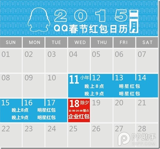 微信微博支付宝QQ百度红包时间表 2015除夕 新年几十亿红包任你抢-图片9